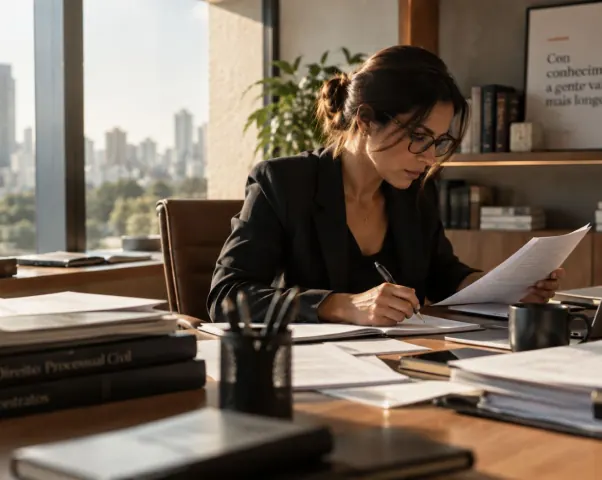 Rotina de trabalho em um escritório jurídico