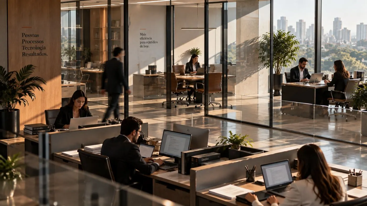 Consulta de informações processuais em um ambiente de trabalho